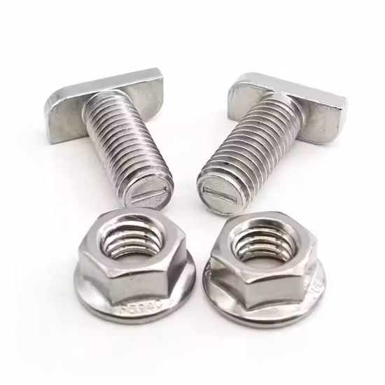 Fornitore di bulloni a T personalizzati M3 M4 M8 Vite a bullone a T a forma di T con testa quadrata rettangolare a rombo in acciaio inossidabile M6