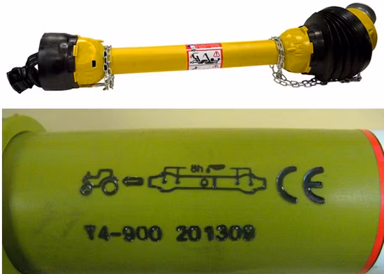 Albero cardanico agricolo con perno di spinta per macchine agricole